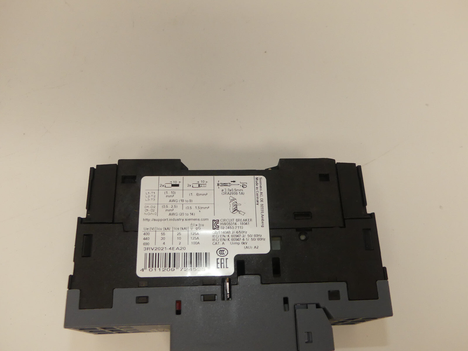 Siemens 3RV2021-4EA20 SIRIUS Leistungsschalter