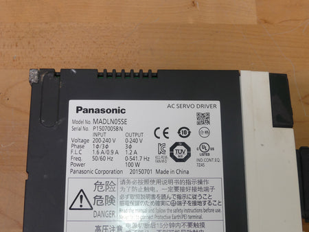 Panasonic MADLN05SE Serial NO. P15070058N