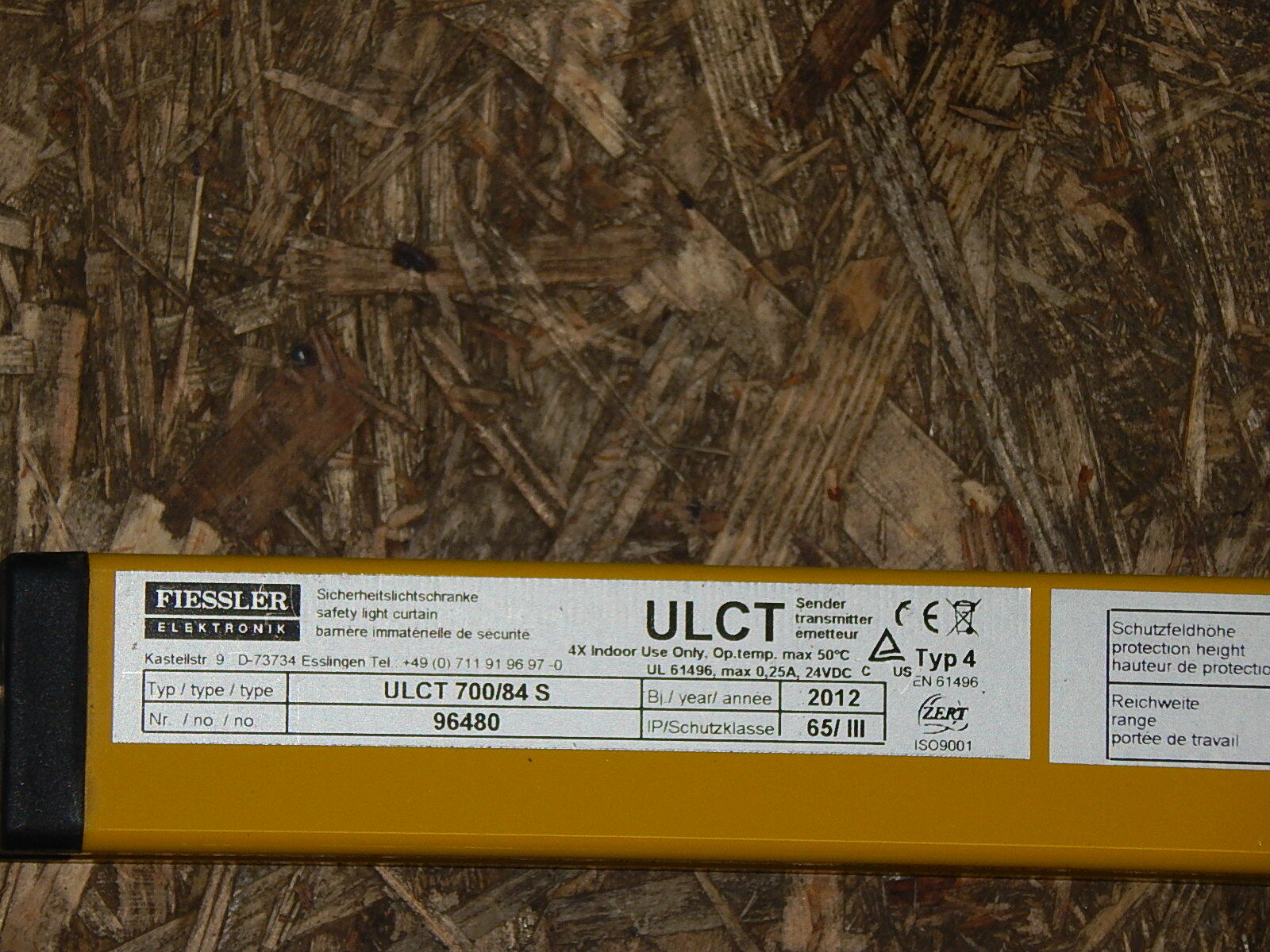  Fiessler Elektronik Lichtschranke ULCT 700/84 S + ULCT 700/84 E used