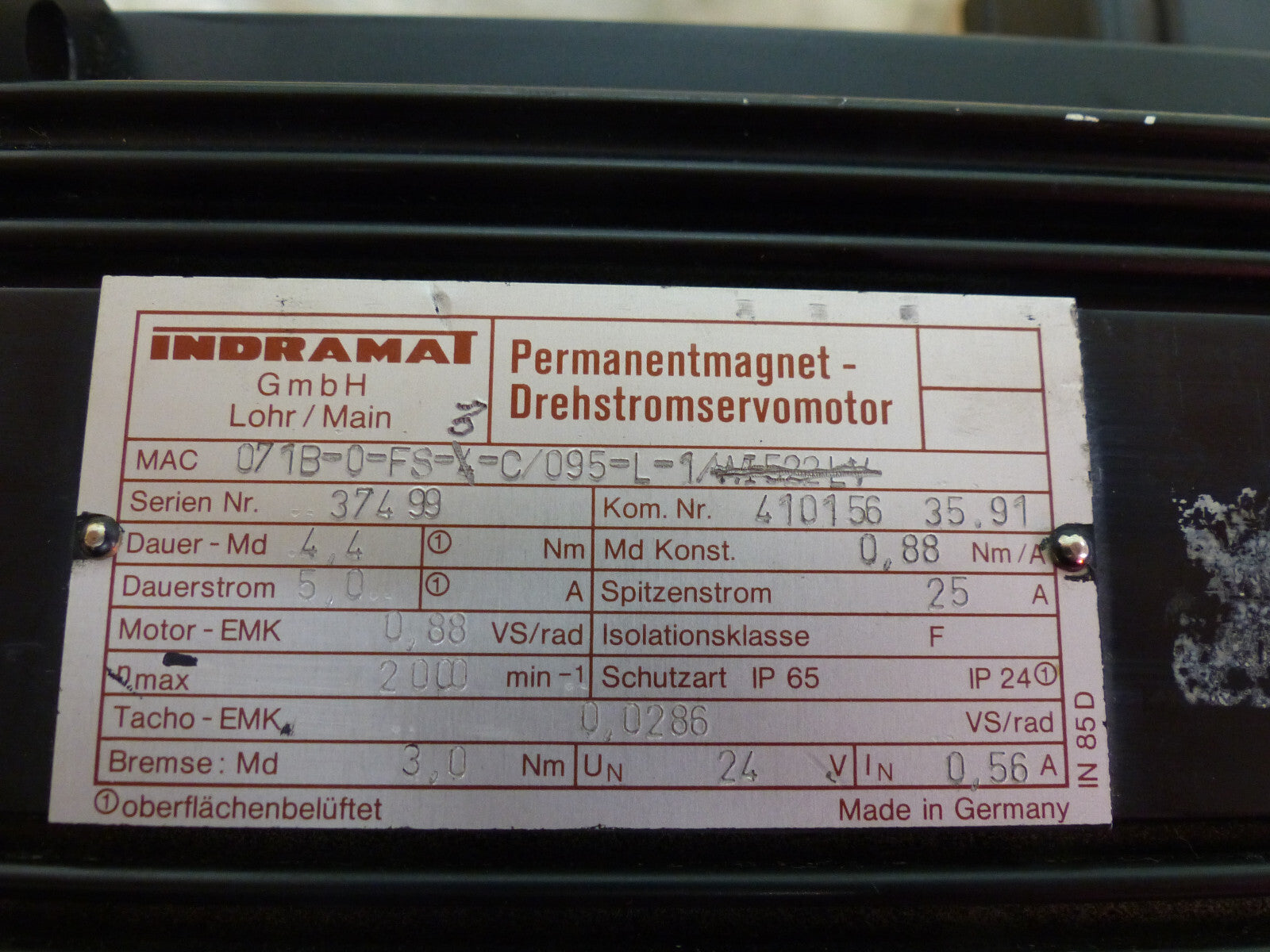 indermat mac 071b-0-fs-3-c/095-l-1 s.Bilder
