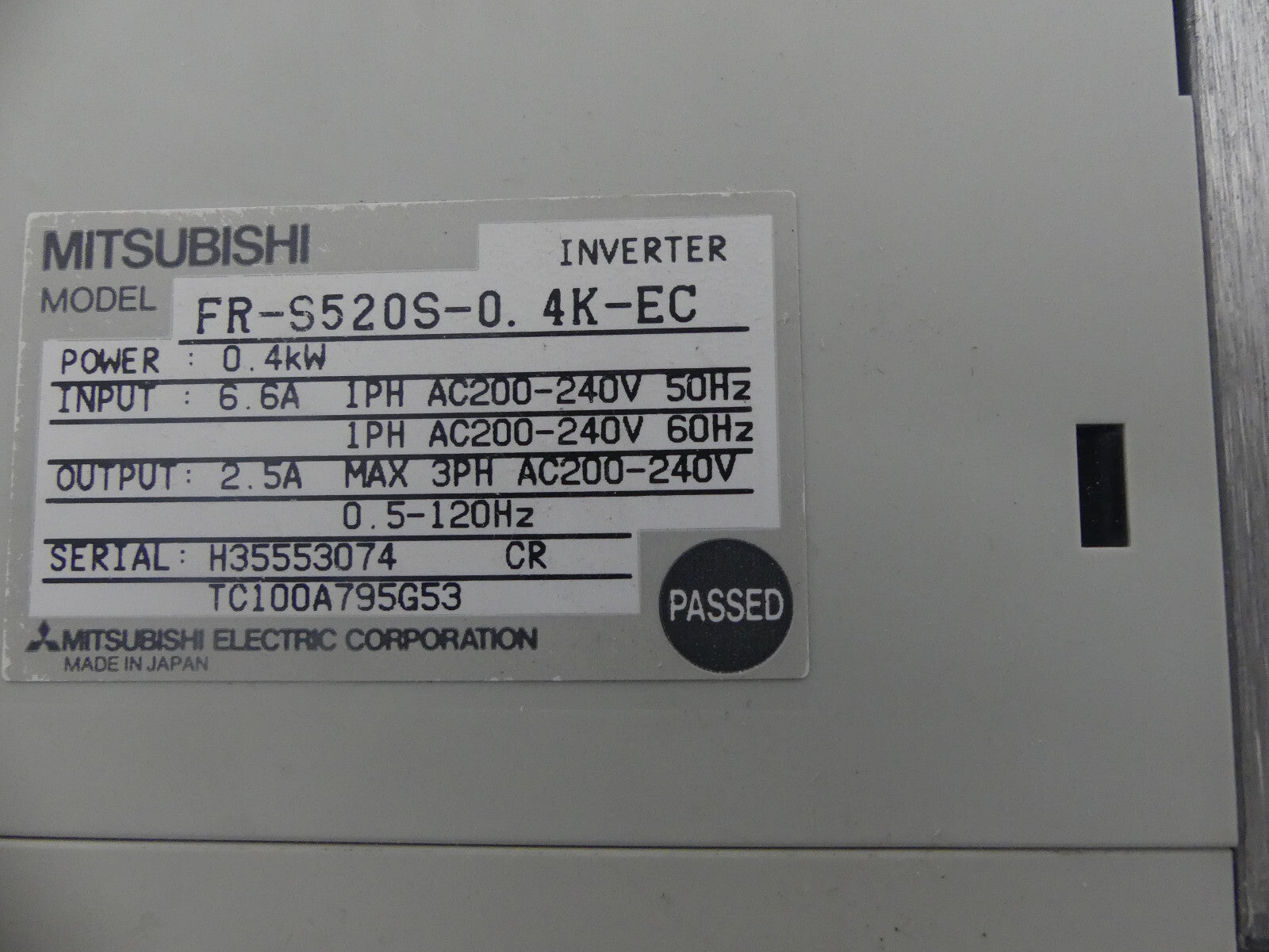 Mitsubishi FR-S520S-0.4K-EC beschädigt