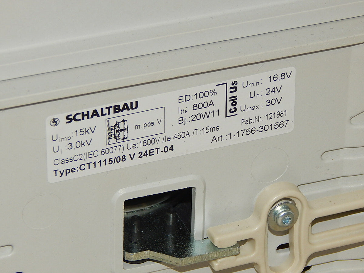 Schaltbau CT1115/08 V 24ET-00   Hochspannung Schütze  s.Bilder
