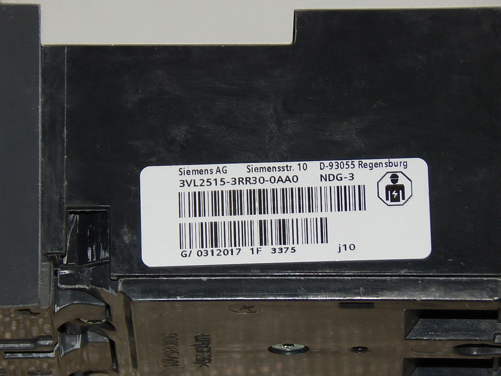 SIEMENS 3VL2515-3RR30-0AA0 + 3VL9210-7KN30 Leistungsschalter 100A used