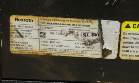 REXROTH MSK101C-0300-NN-M1-LG2-NNNN