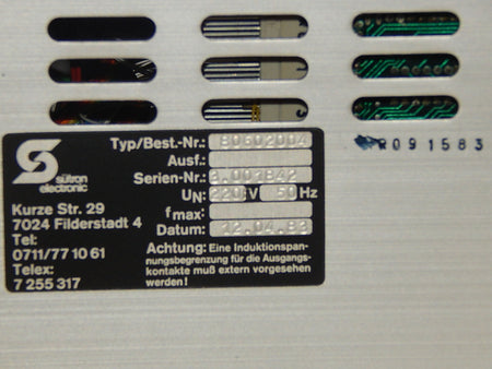  SÜTRON  Süpos 800  80602004  Bedienkonsole /Operator Pane used