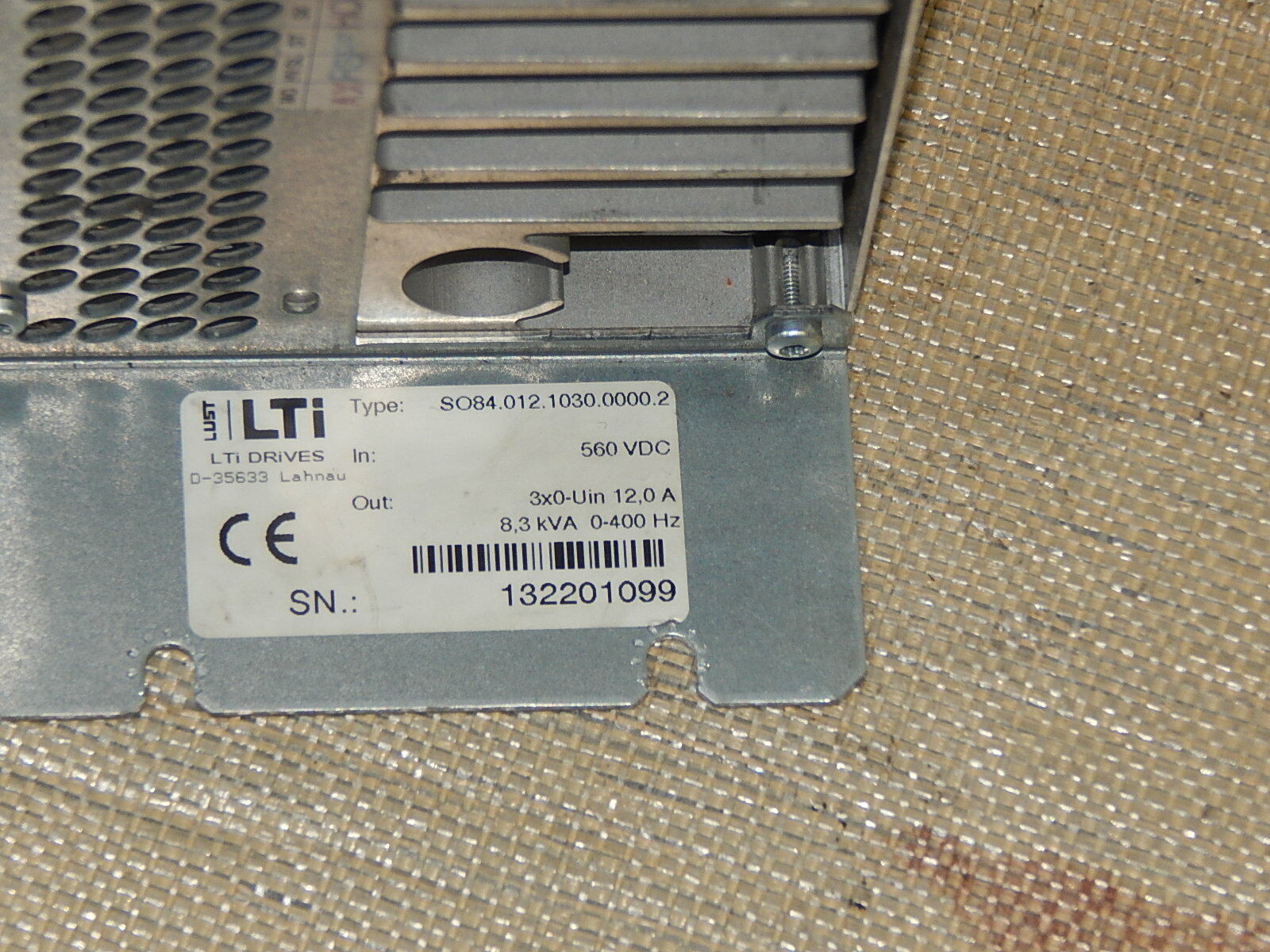 LTI DRIVES SO84.012.1030.0000.2 // 8.3KVA 12A LTI LUST used  s. Bilder