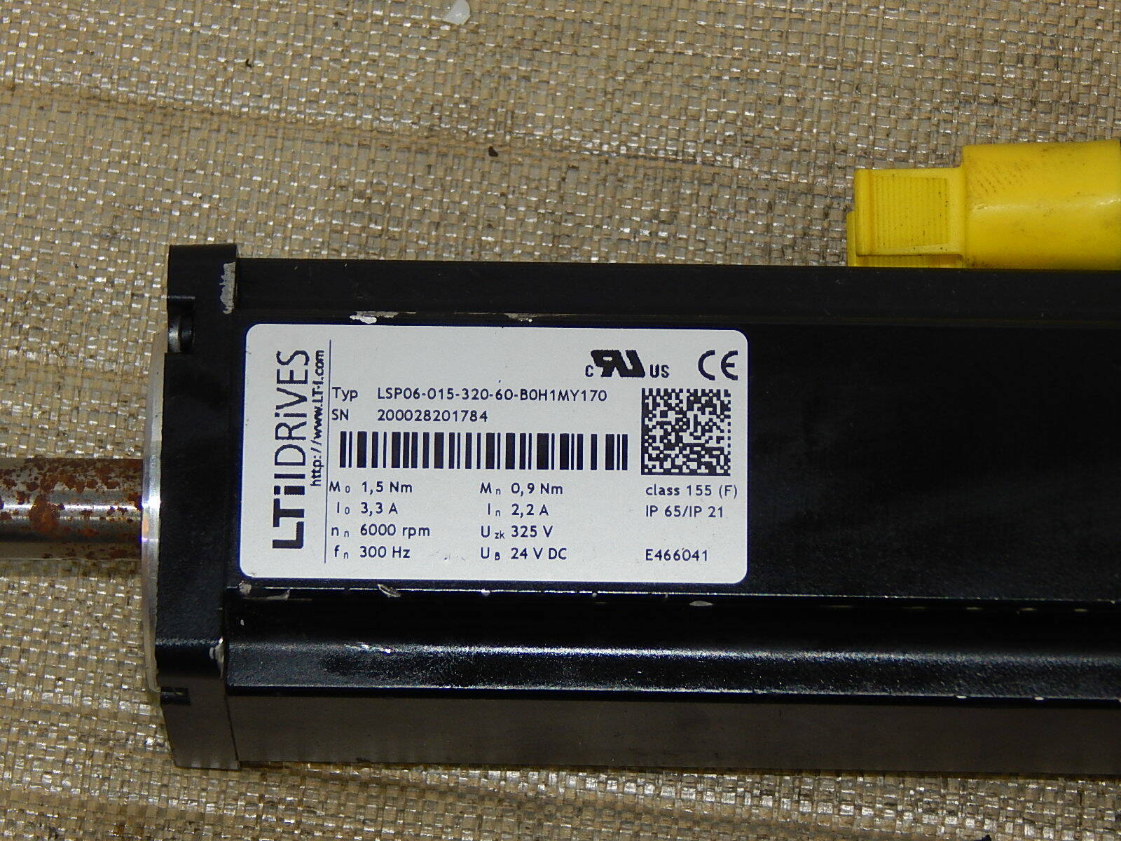 LTI DRiVES LSP06-015-320-60-B0H1MY170 Servomotor Used