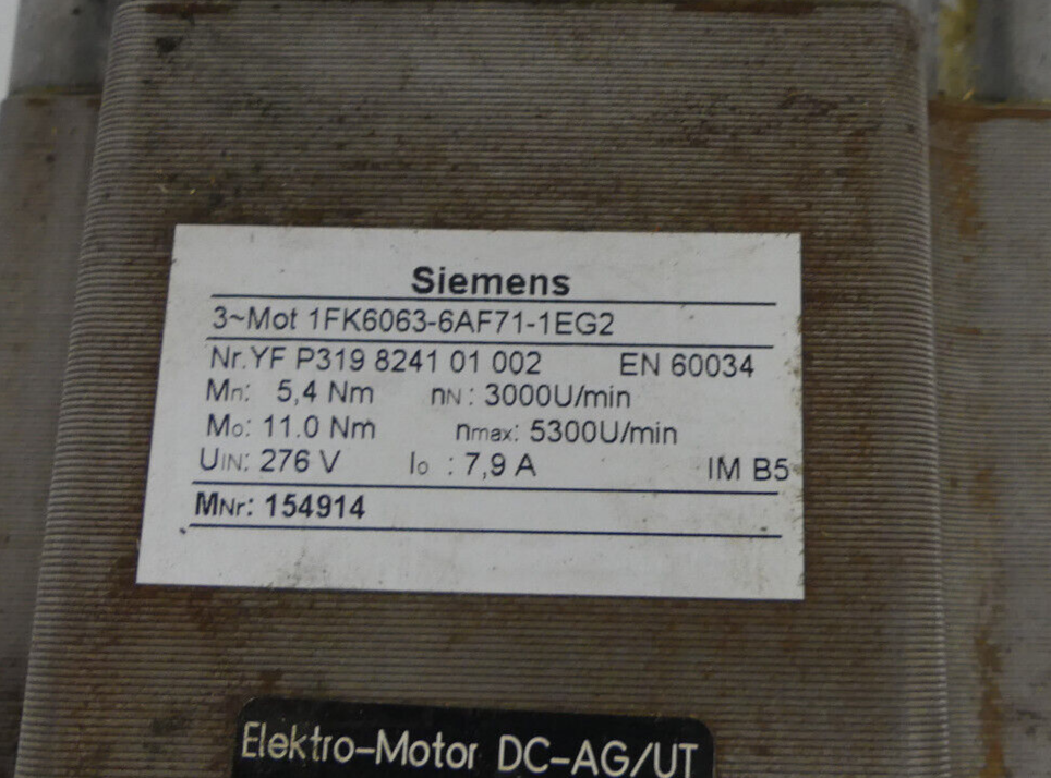 SIEMENS 1FK6063-6AF71-1EG2