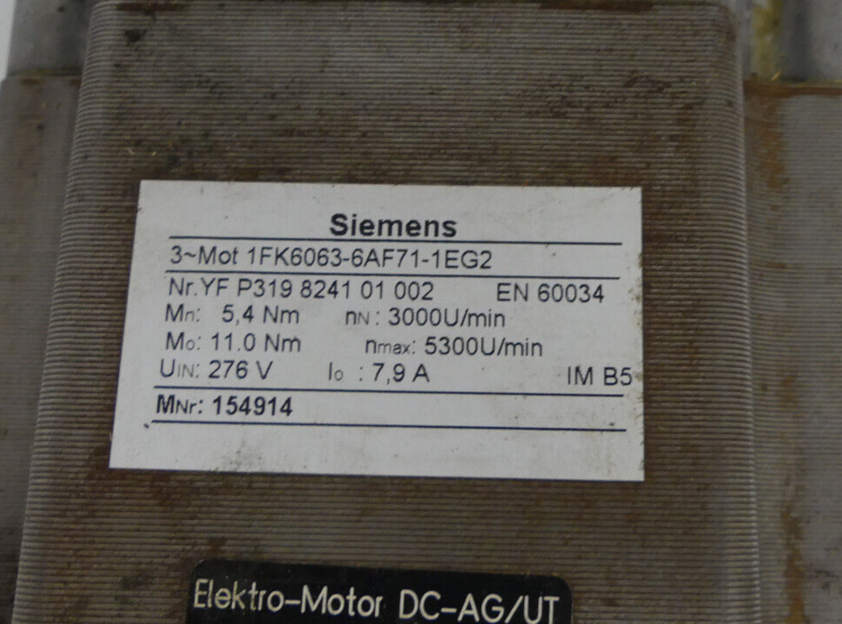 SIEMENS 1FK6063-6AF71-1EG2