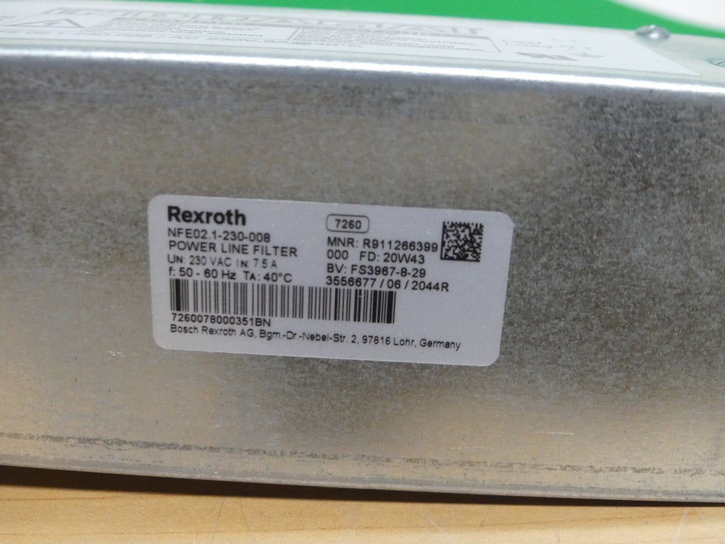 Rexroth Indramat Power Line Filter NFE02.1-230-008