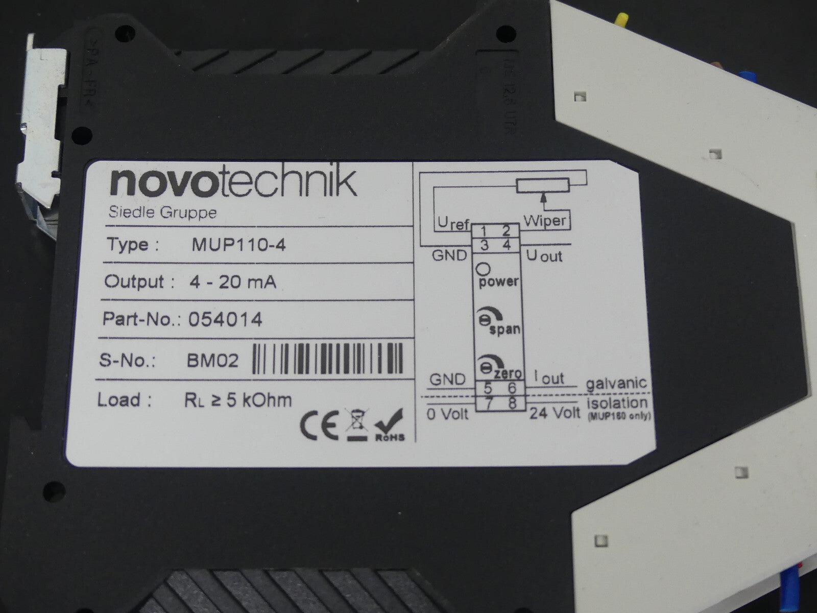 Novotechnik MUP-110-4   MUP1104 used