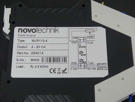 Novotechnik MUP-110-4   MUP1104 used