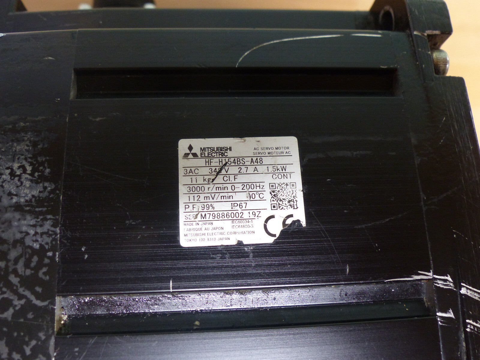 Mitsubishi hf154bs-a48 Servo Motor used leicht beschädigt s.Bilder
