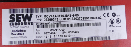 SEW MCV41A0110-5A3-4-00 Frequenzumrichter 08269343