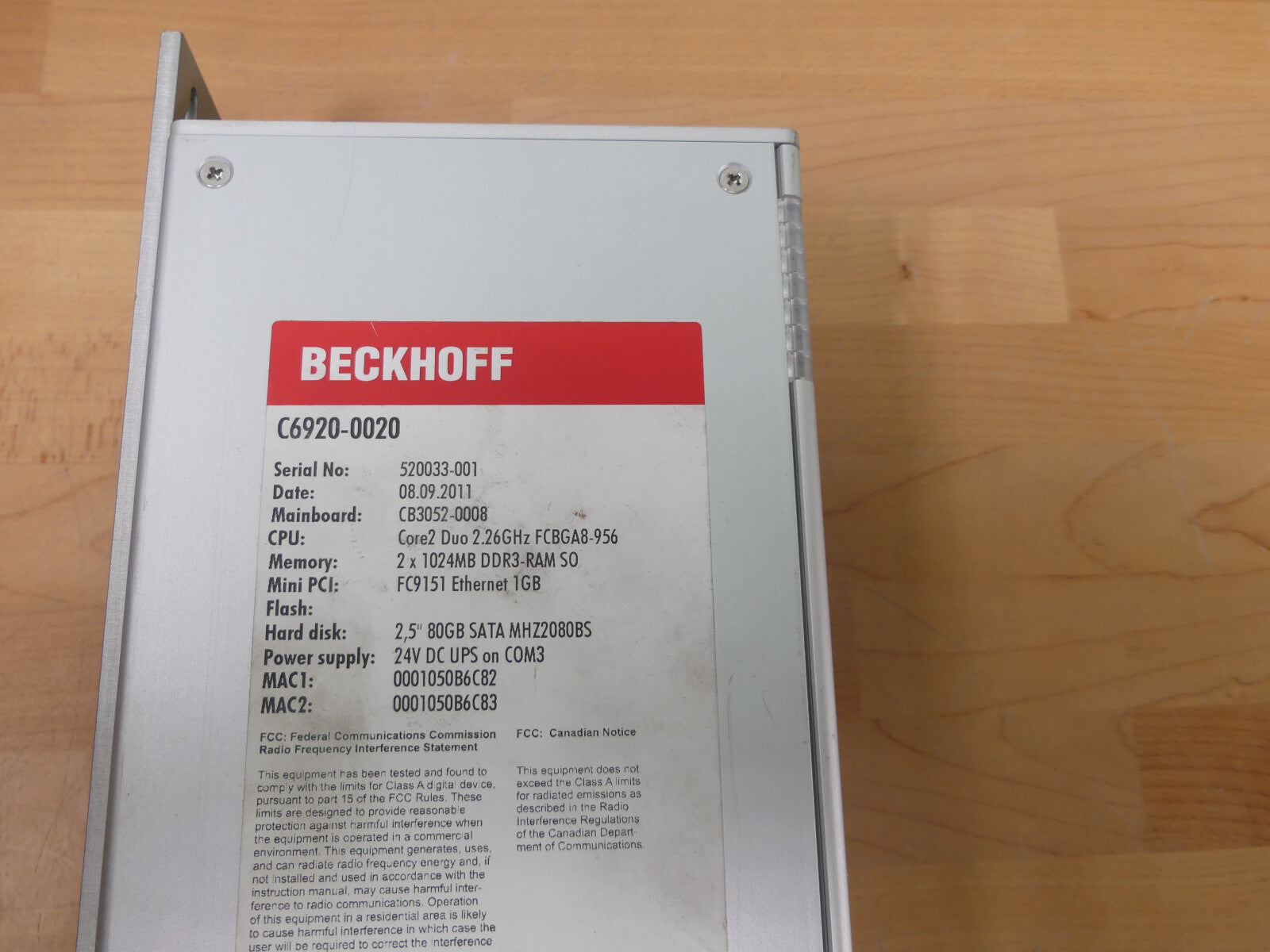 BECKHOFF C6920-0020