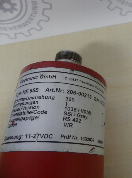 TR Electronic Typ: HE 65S Art.Nr: 206-00213