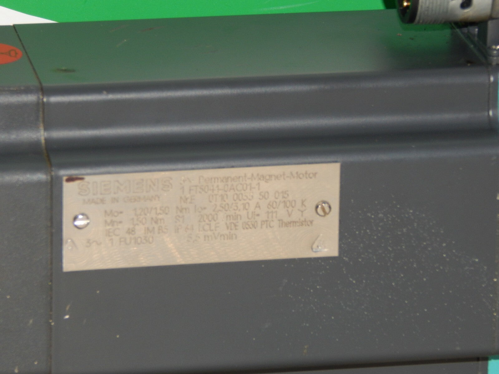  Siemens Permanent Magnet Motor  1FT5044-0AC01-1-Z 