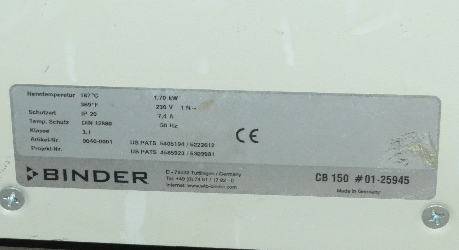 Binder CB 150 Brutschrank Inkubator
