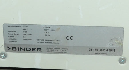 Binder CB 150 Brutschrank Inkubator