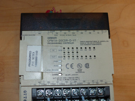 OMRON cpm1a 20cdr d v1   cpm1a-20cdr-d-v1 used