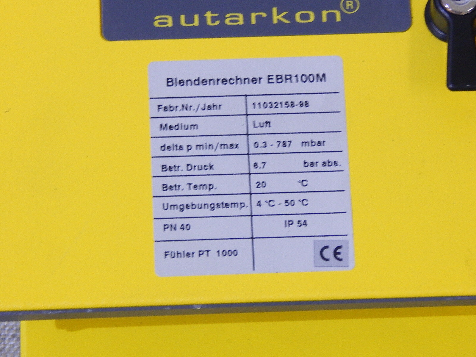 IWKA autarkon®  Druckluftzäler//Wärmezähler  EBR100M Fabr.Nr./ 11032158-98  used