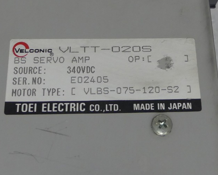 TOEI ELECTRIC BS SERVO AMP VLTT-020S
