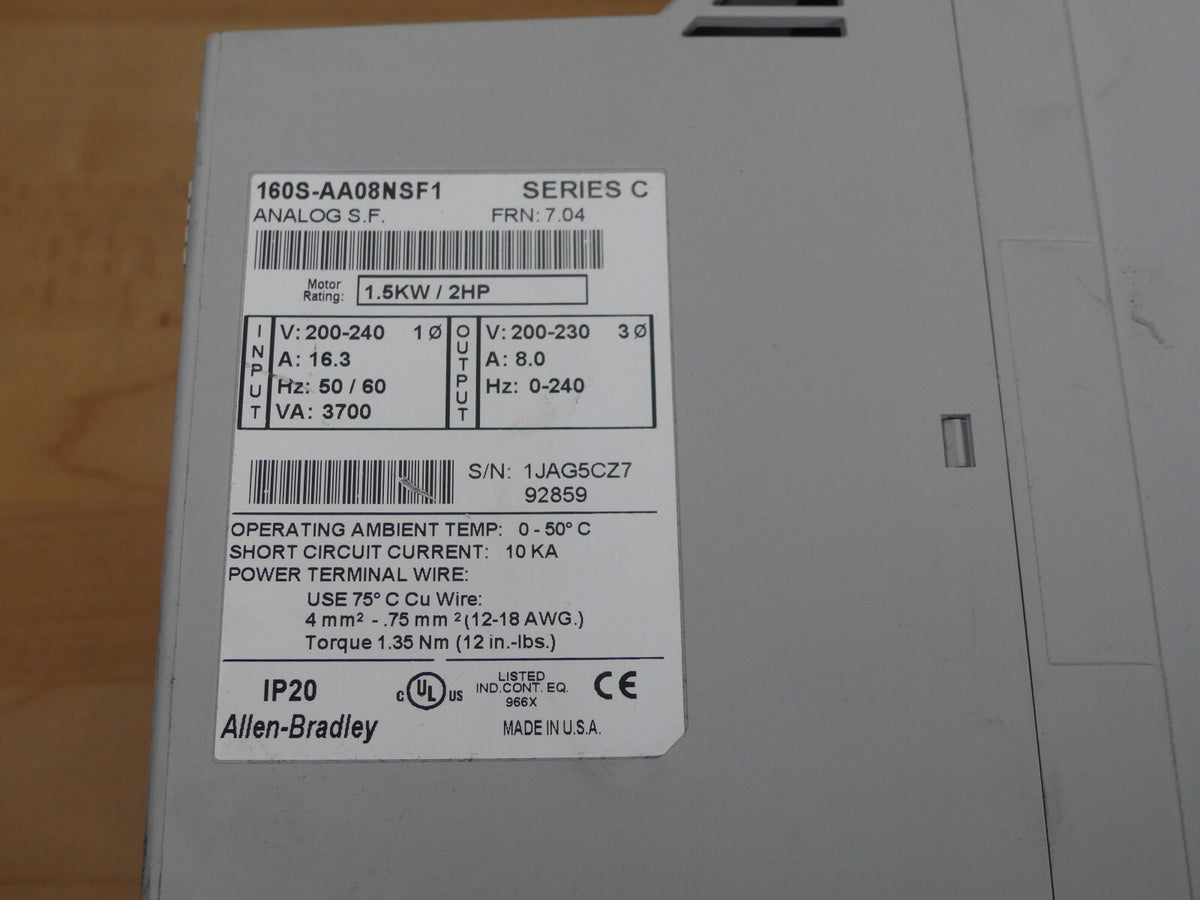 Allen-Bradley 160S-AA08NSF1