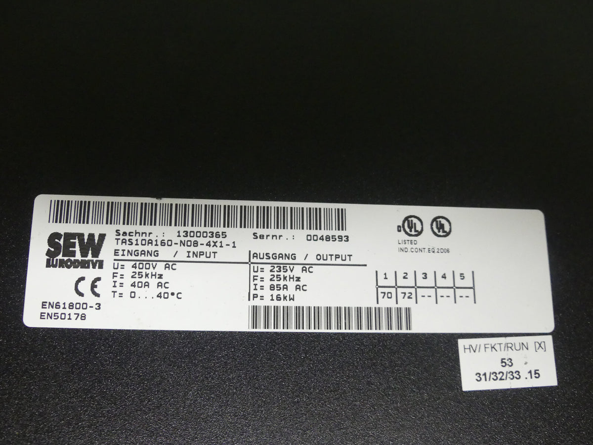 Sew Eurodrive TAS10A160-N08-4X1-1