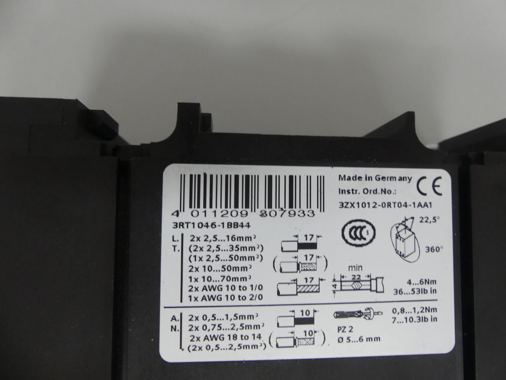 Siemens 3RT1046-1BB44 + 3RH1921-1HA22