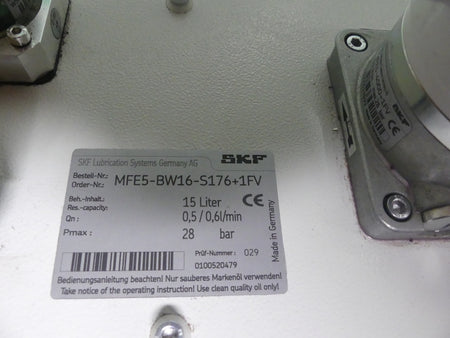 SKF MFE5-BW16-S176+1FV   MFES-4000+1FV   15 Liter Tank