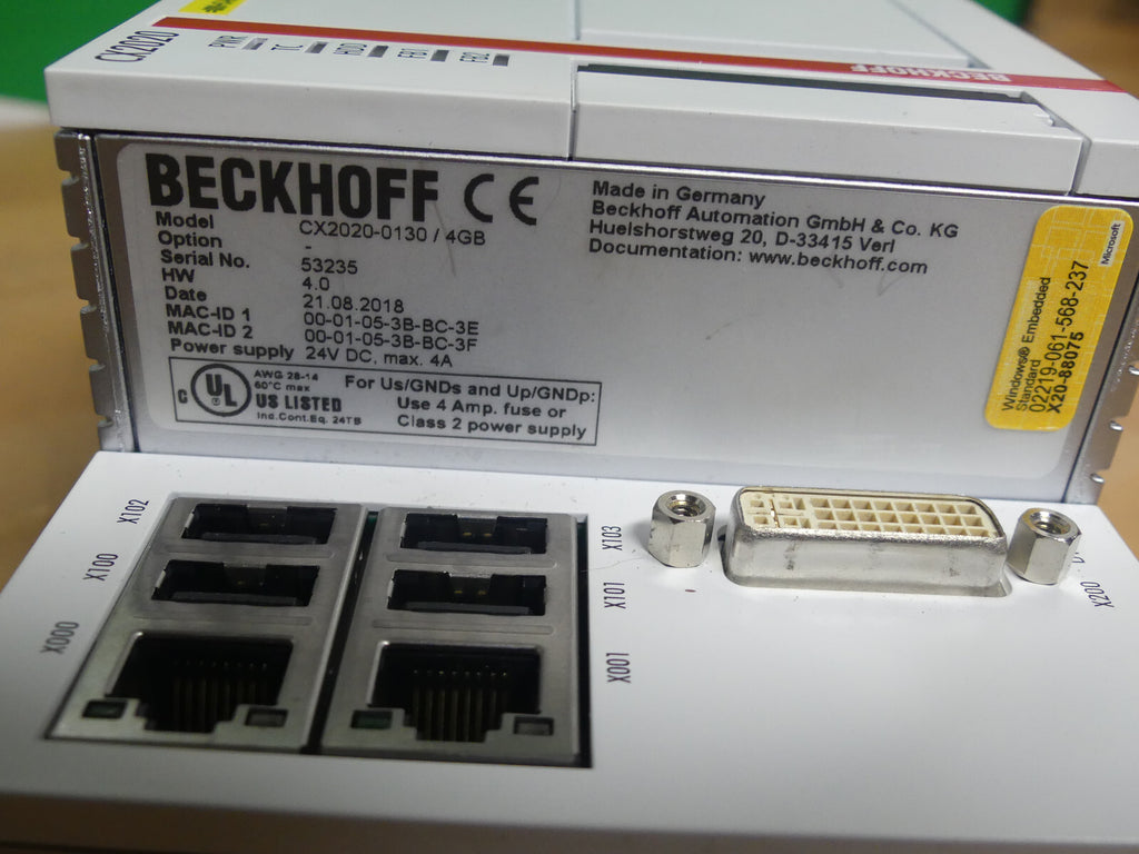 Beckhoff CX2020-0130/4 GB