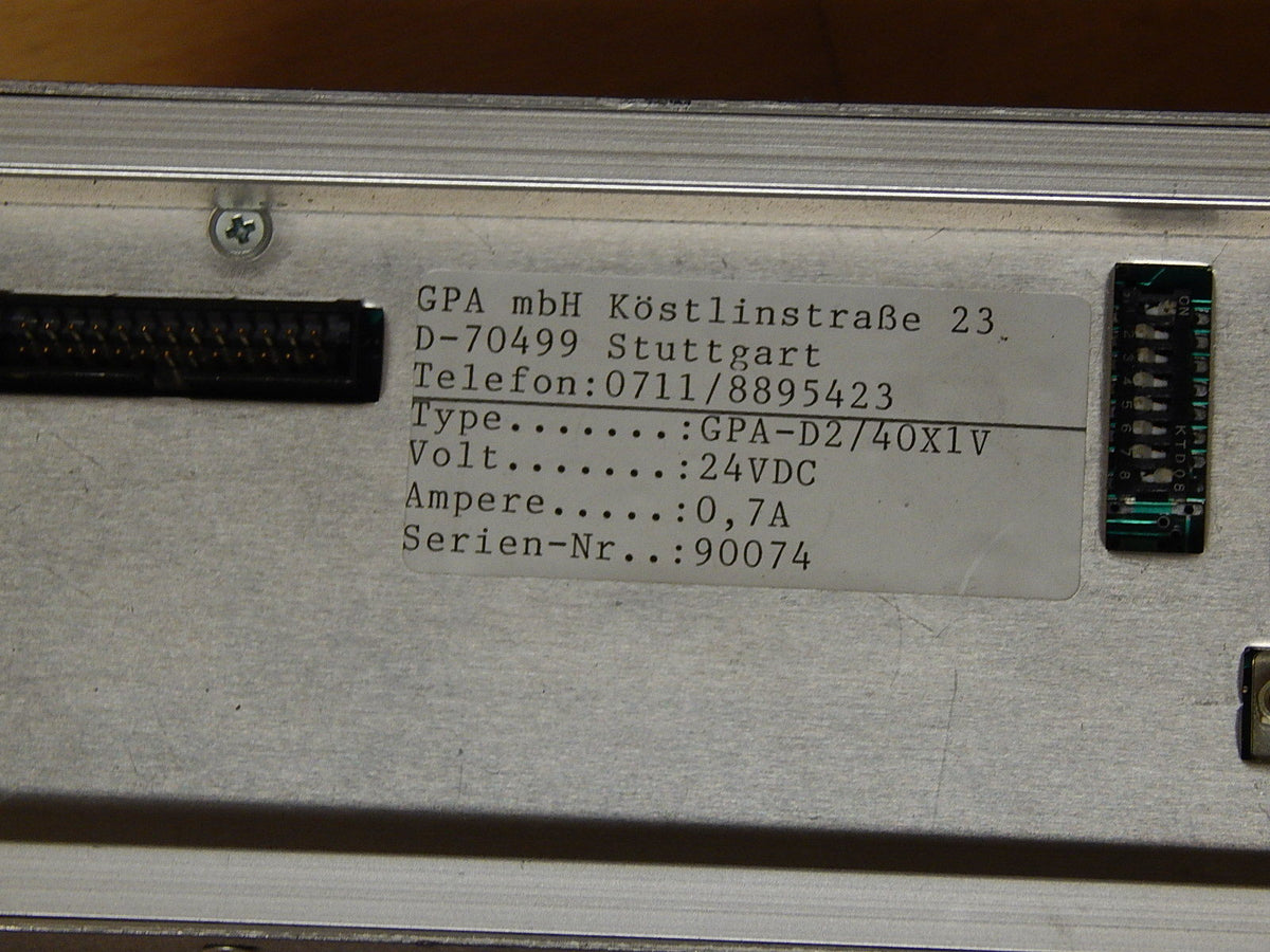 GPA  Textanzeige  GPA-D2/40X0V 