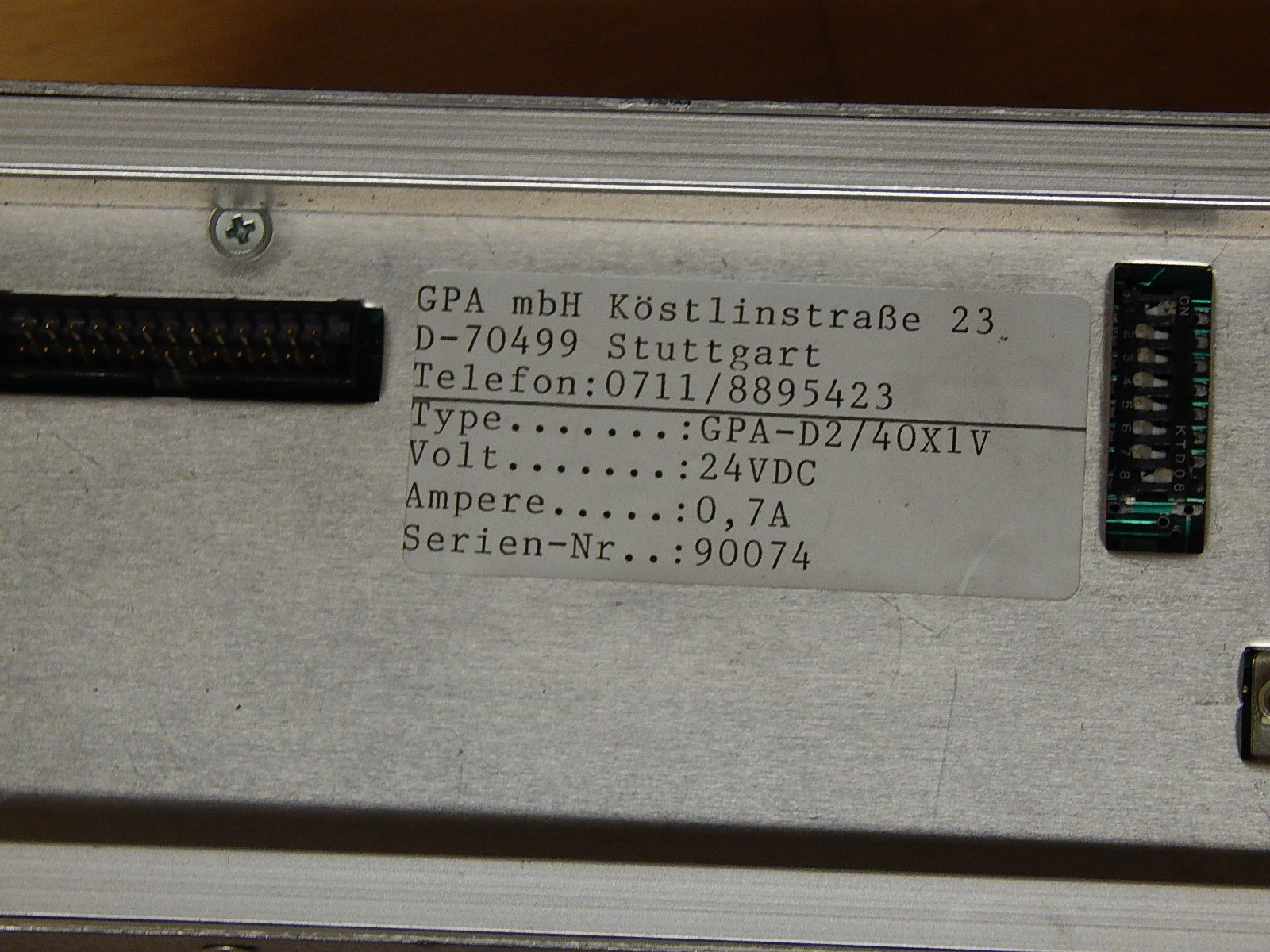 GPA  Textanzeige  GPA-D2/40X0V 