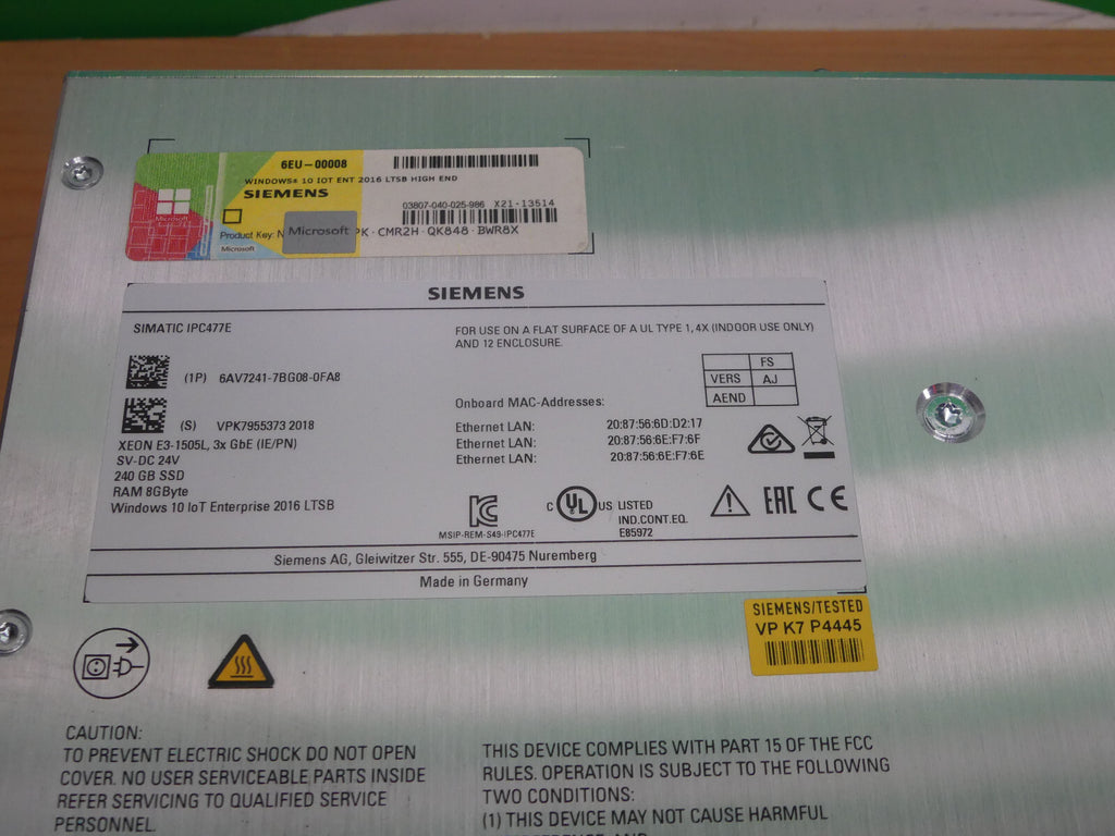 siemens 6AV7241-7BG08-0FA8   6AV72417BG080FA8