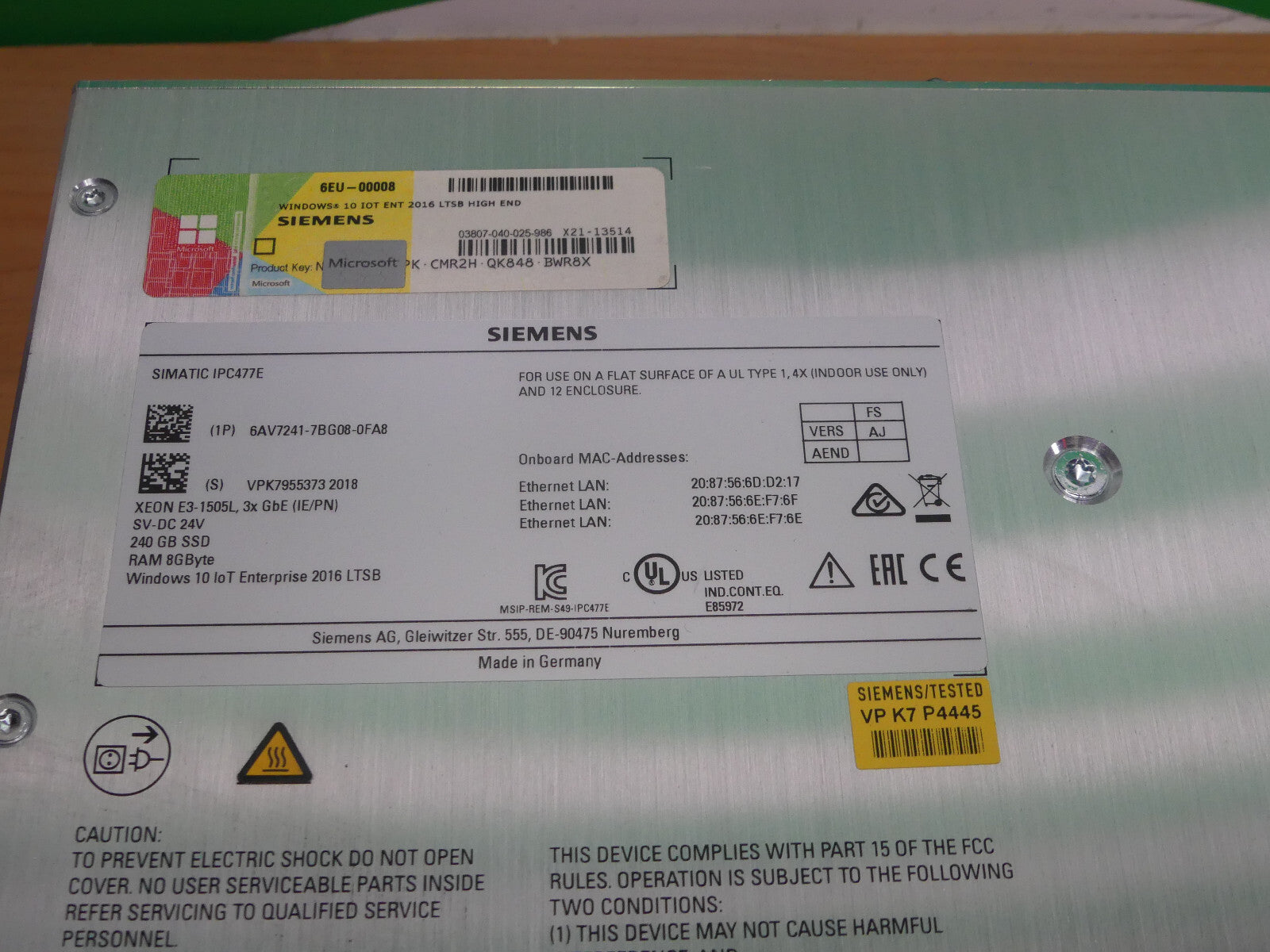 siemens 6AV7241-7BG08-0FA8   6AV72417BG080FA8