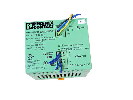 PHOENIX CONTACT Power Supply CM125-PS-120-230 AC /24DC/5/F Used