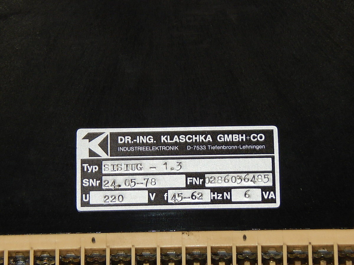 Klaschka SISIUG-1.3  SNr.24.05-78 used
