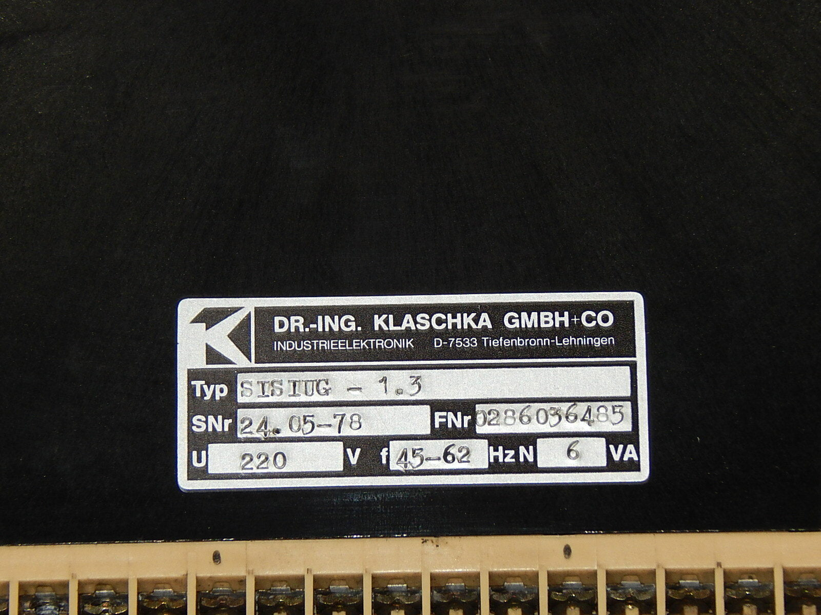Klaschka SISIUG-1.3  SNr.24.05-78 used