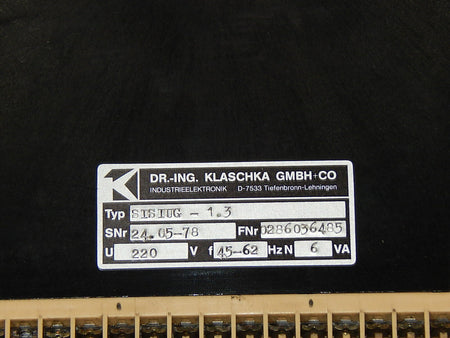 Klaschka SISIUG-1.3  SNr.24.05-78 used