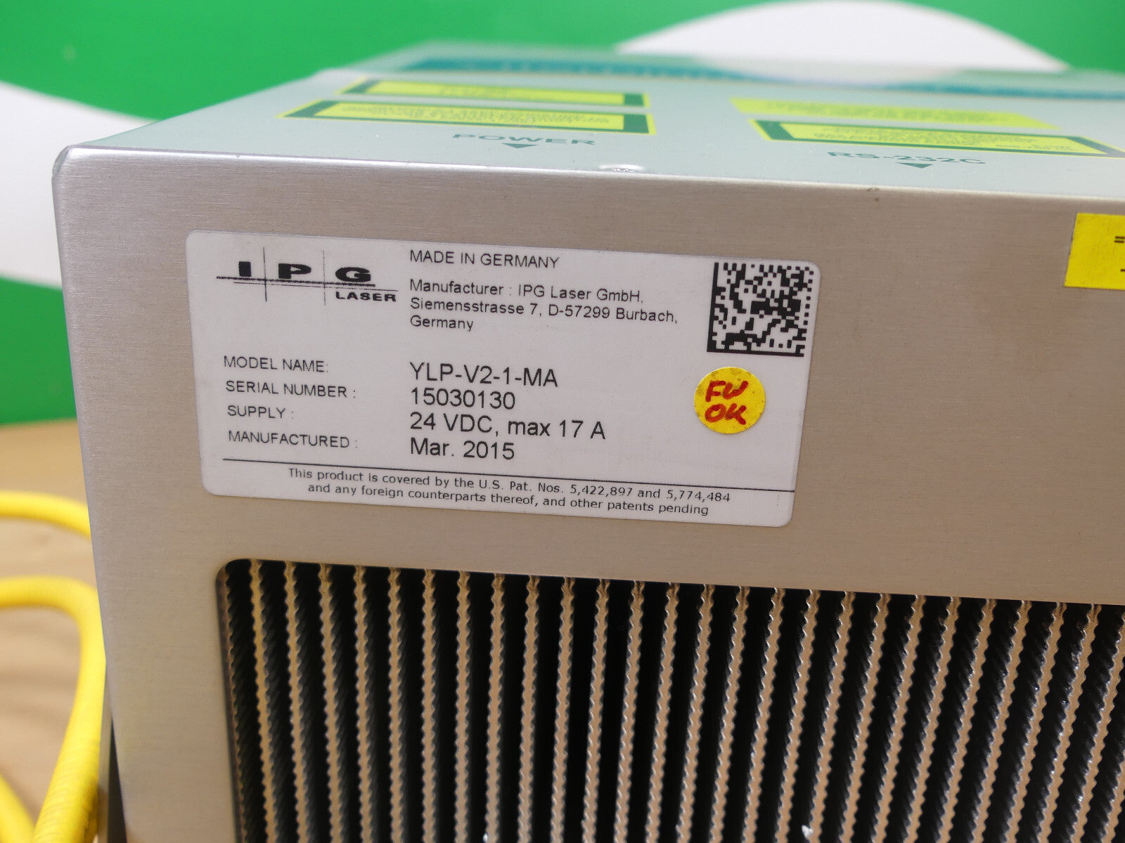 IPG Laser PHOTONICS YLP-V2-1-MA  (leicht beschädigt, s.Bilder)