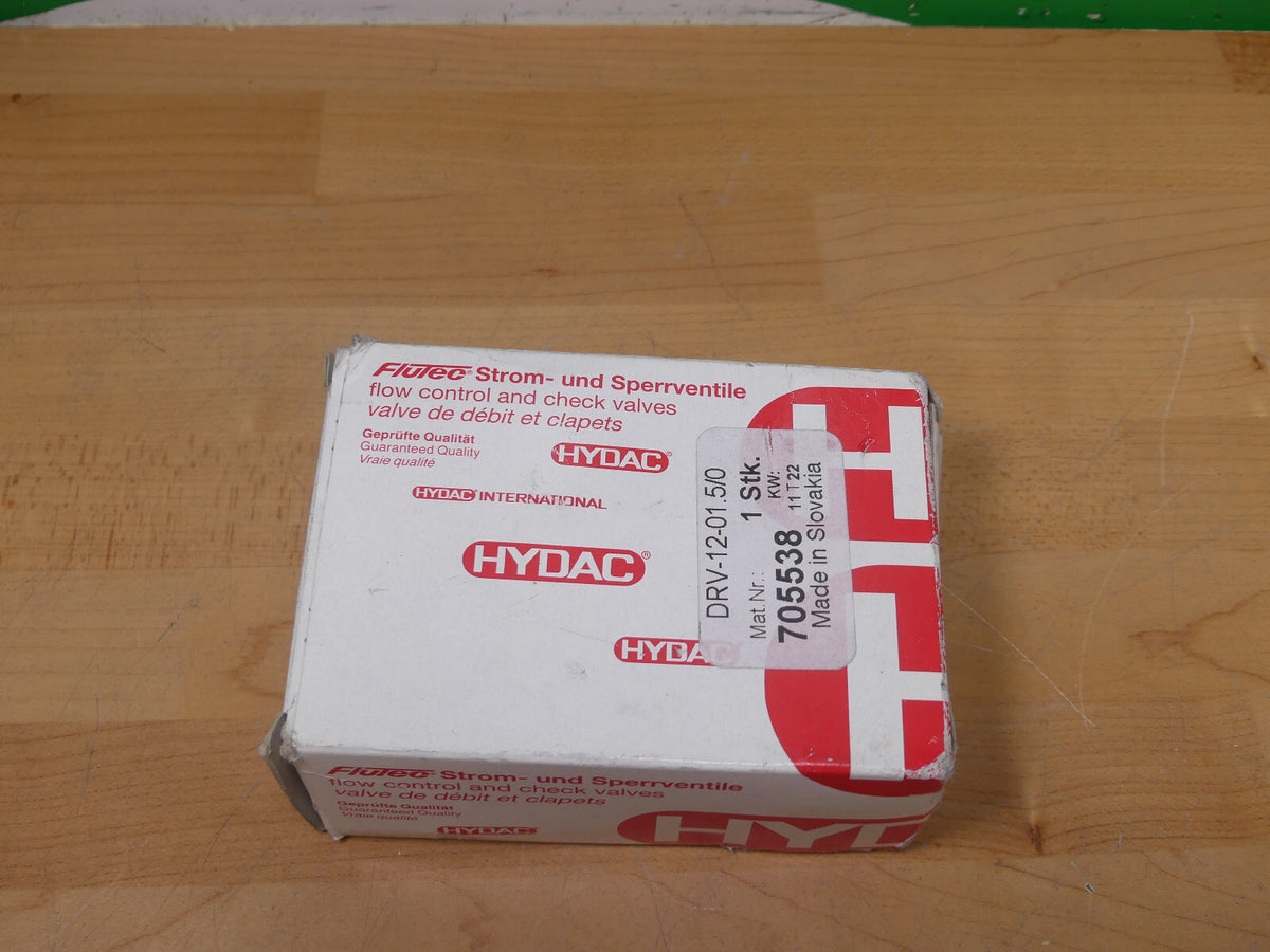 Hydac Flutec DRV-12-01.5/0 Drosselrückschlagventil