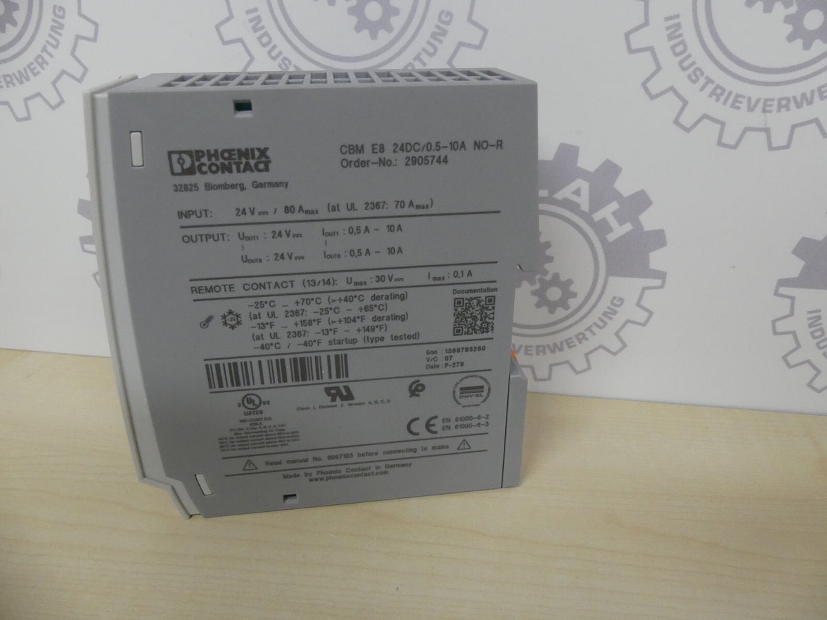 PHOENIX CONTACT CBM E8 24DC/0.5-10A NO-R 2905744