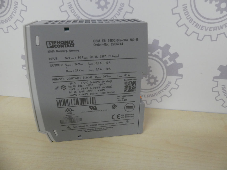 PHOENIX CONTACT CBM E8 24DC/0.5-10A NO-R 2905744