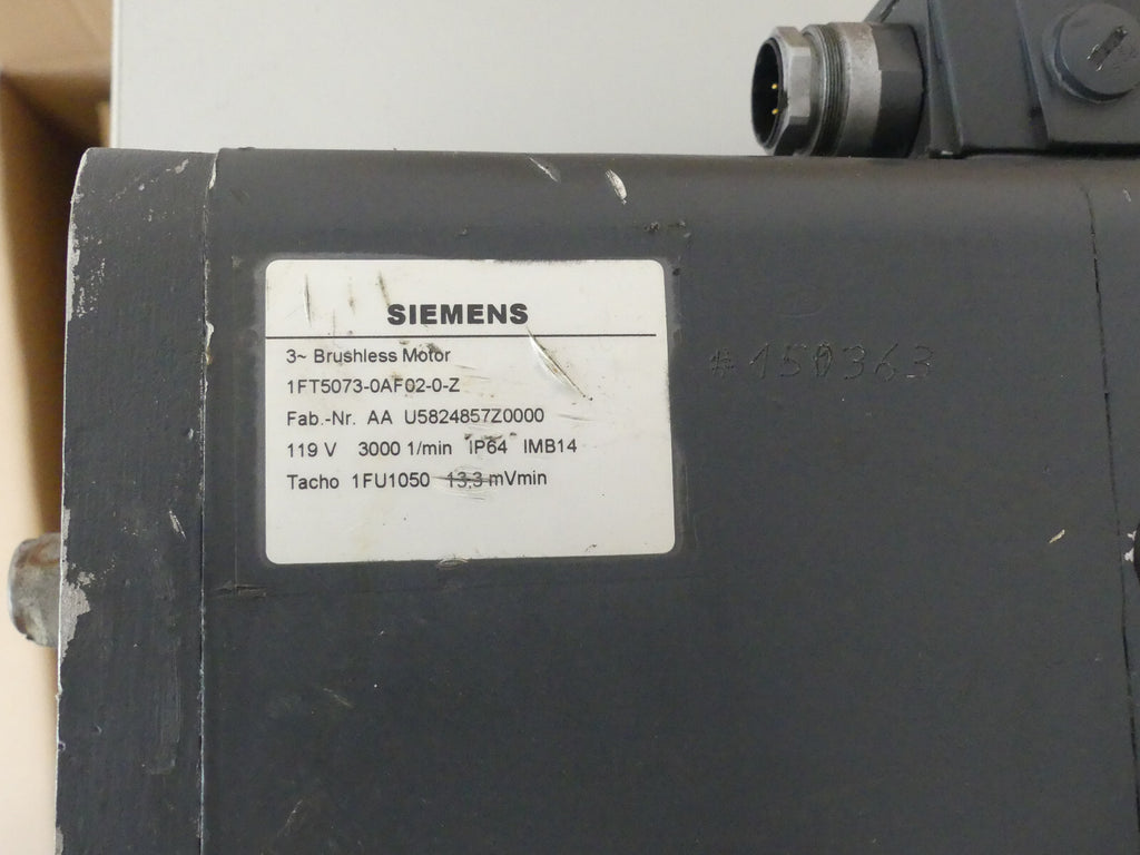 Siemens 1ft5073-0af02-0-z Permanentmagnetmotor