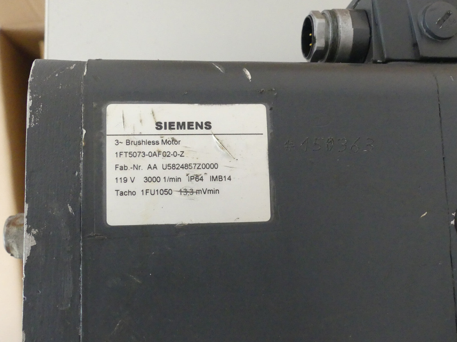 Siemens 1ft5073-0af02-0-z Permanentmagnetmotor