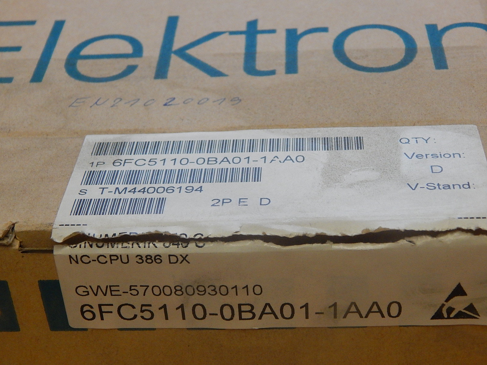 Siemens Sinumerik  6FC5110-0BA01-1AA0 NC CPU-Karte Unbenutzt Siehe Bitte Bilder