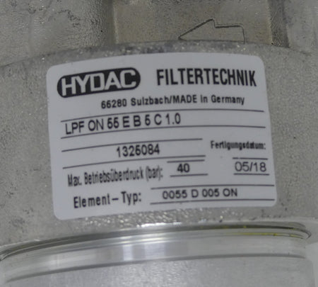 HYDAC LPF ON 55 E B 5 C 1.0  0055 D 005 ON   LPFON55EB5C 1.0 0055D005ON
