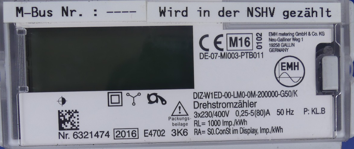 EMH metering Drehstromzähler DIZ-W1E3-00-LM0-0M-200010-G50/K