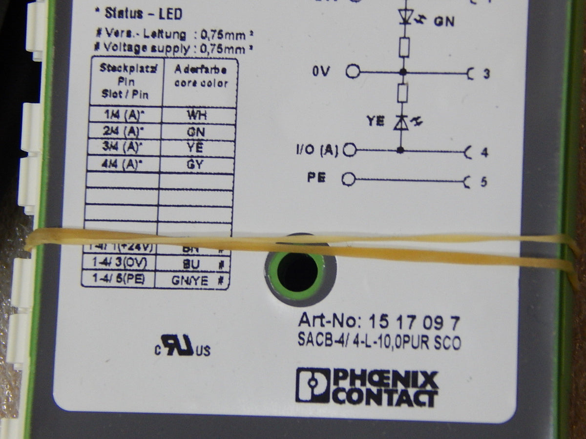 Phoenix Contact SACB-4/4-L-10,0PUR  SC0  1517097  unused