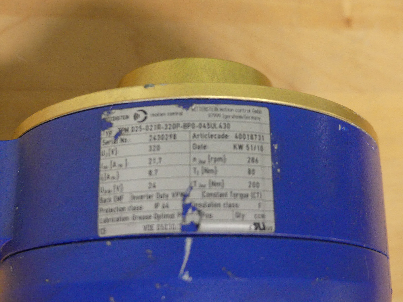 WITTENSTEIN  TPM 025-021R-320P-BP0-045UL430  40018731